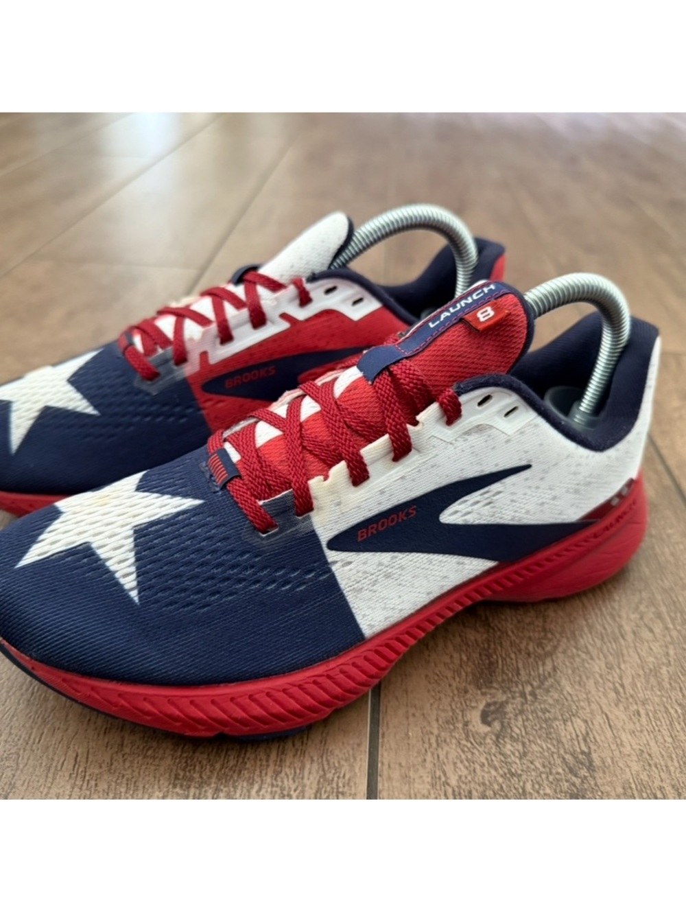Brooks Launch 8 Texas Star Flag USA Running Sneaker 1203451B621 Women’s Sz 7.5
